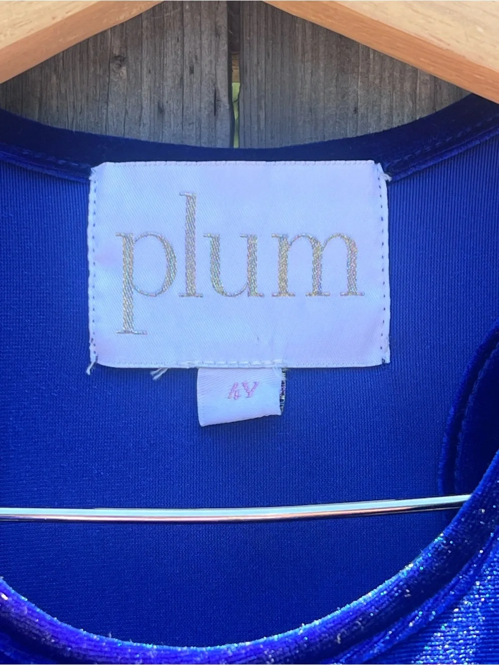 Plum Girls 4Y Royal Blue Velvet Sparkle Tutu Leotard Dress